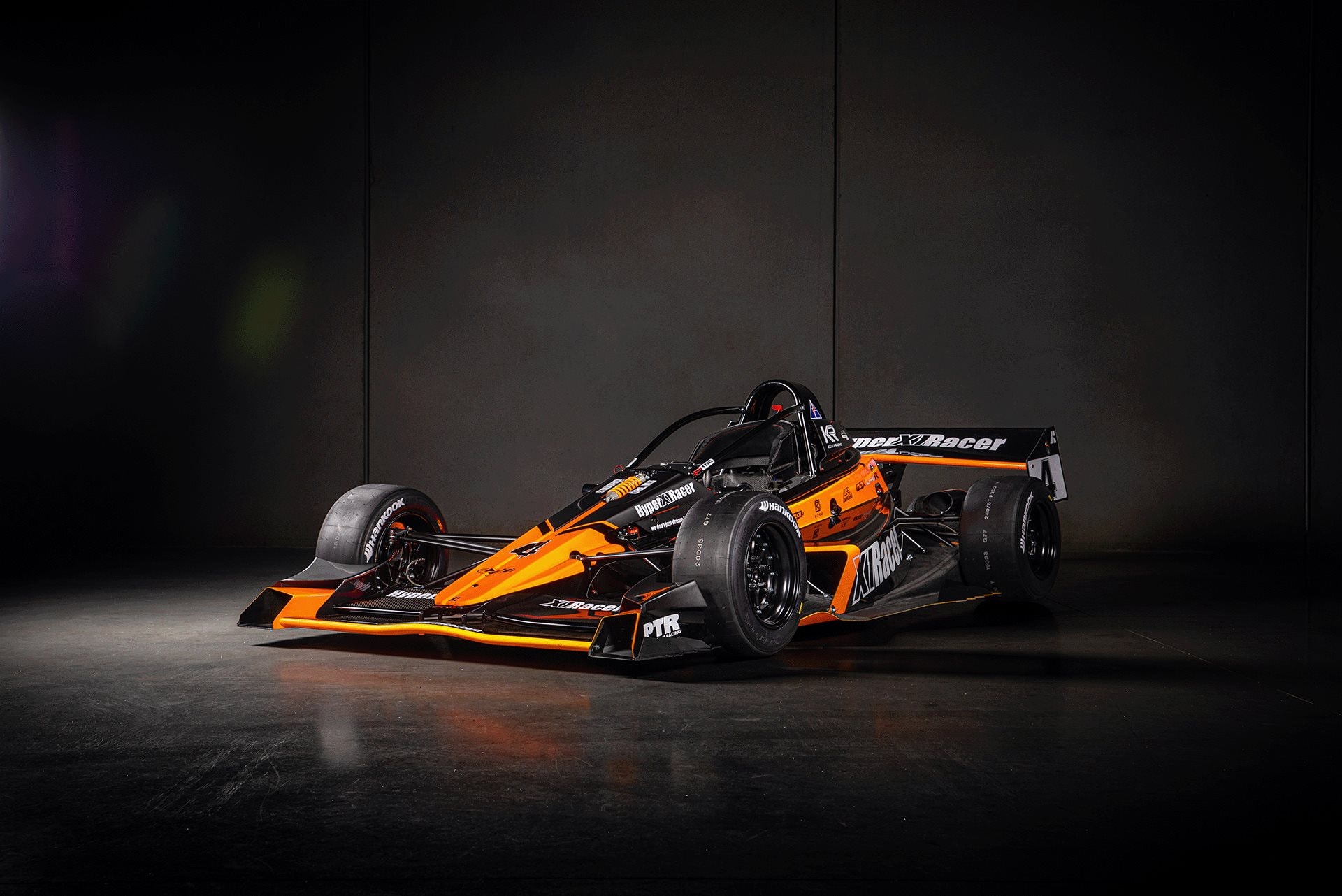 Hyper Racer X1 front three-quarter — studio